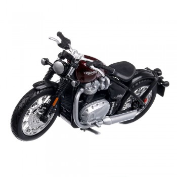Machetă moto Bburago [1:18] - Triumph Bonneville Bobber - Dark Red/Black